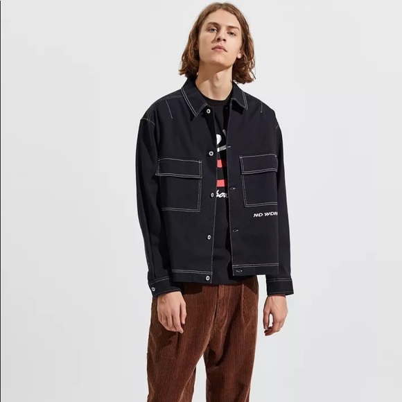 ☀️🧥 Urban Outfitter No Worries *blue* unisex denim jacket - Picture 1 of 9